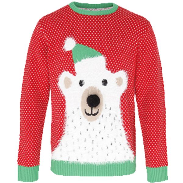Polar Bear 3D Adults Christmas Jumper - Elite Custom Clothing Thumbnail
